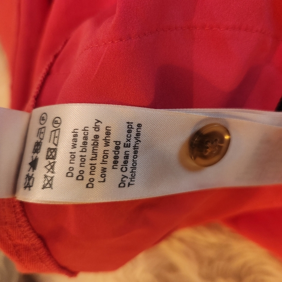 7 For All Man Kind NWT Linen Blend Wide Leg Trouser Pants Size 32 Red - Picture 9 of 15